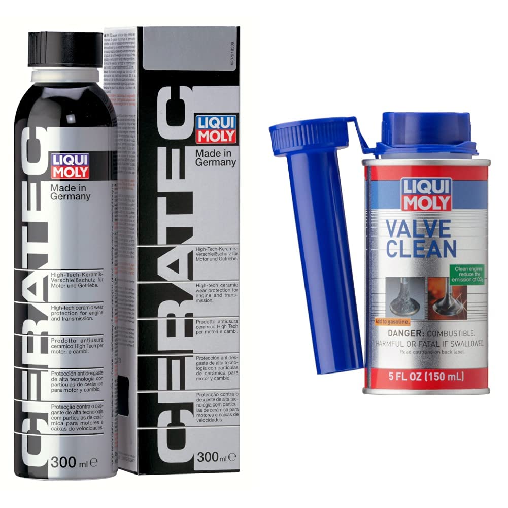 Liqui MolyOil Additive Cera Tec + Valve Clean - Improves Engine Performance, Reduces Friction & Fuel Consumption, Cleans & Protects Engine