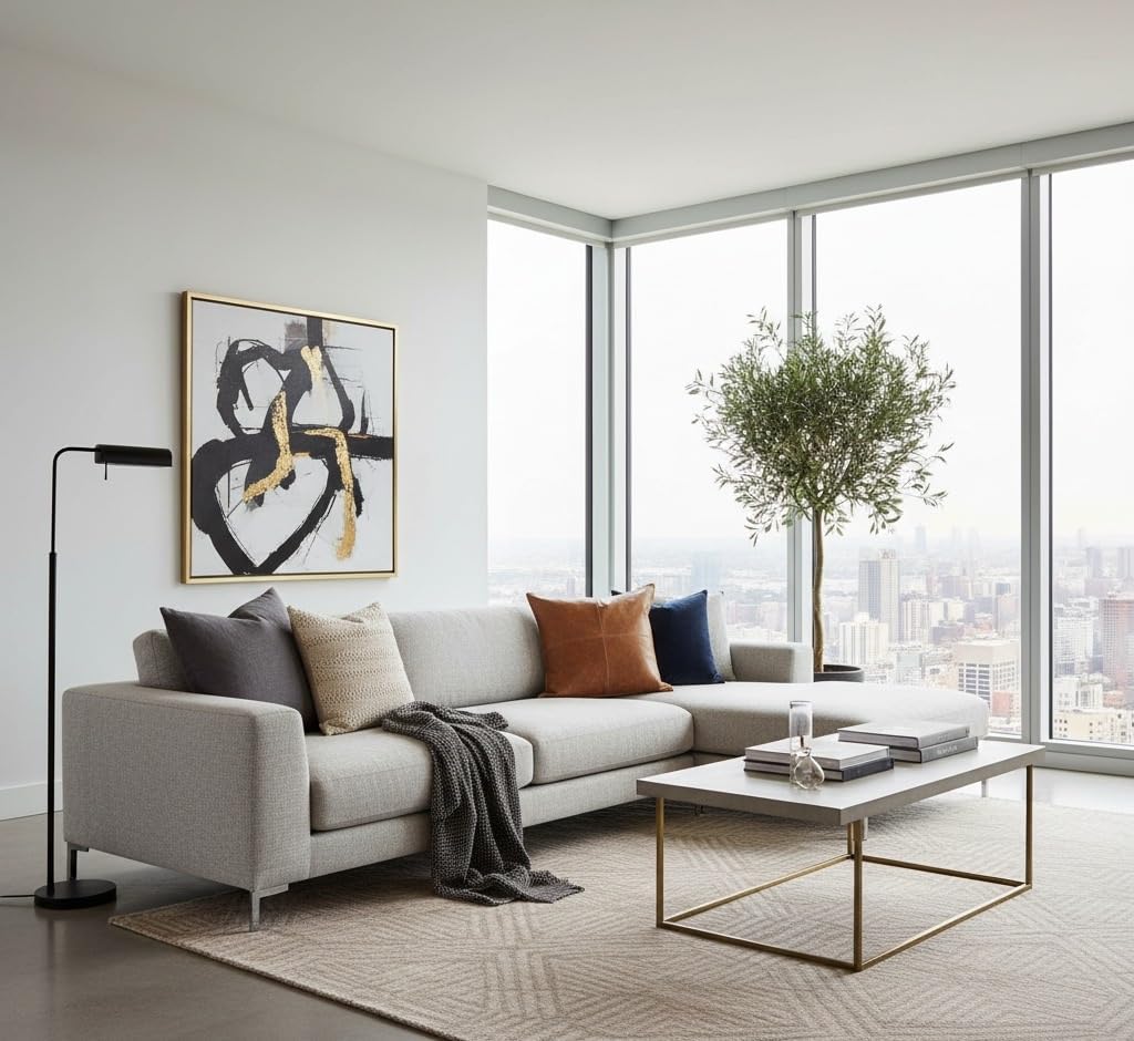 Genuine Leather Pillow Cover Case for Lumbar Throw Couch Pillows - Farmhouse Decorative Modern Sofa Thick & Soft Cushion Covers (Tan Antique, 20" x 20")