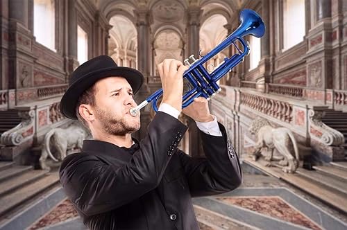 Miniatura 36 de EASTROCK Bb Trumpet Juego de trompeta estándar con estuche de transporte, guantes, boquilla 7C y kit de limpieza (negro)