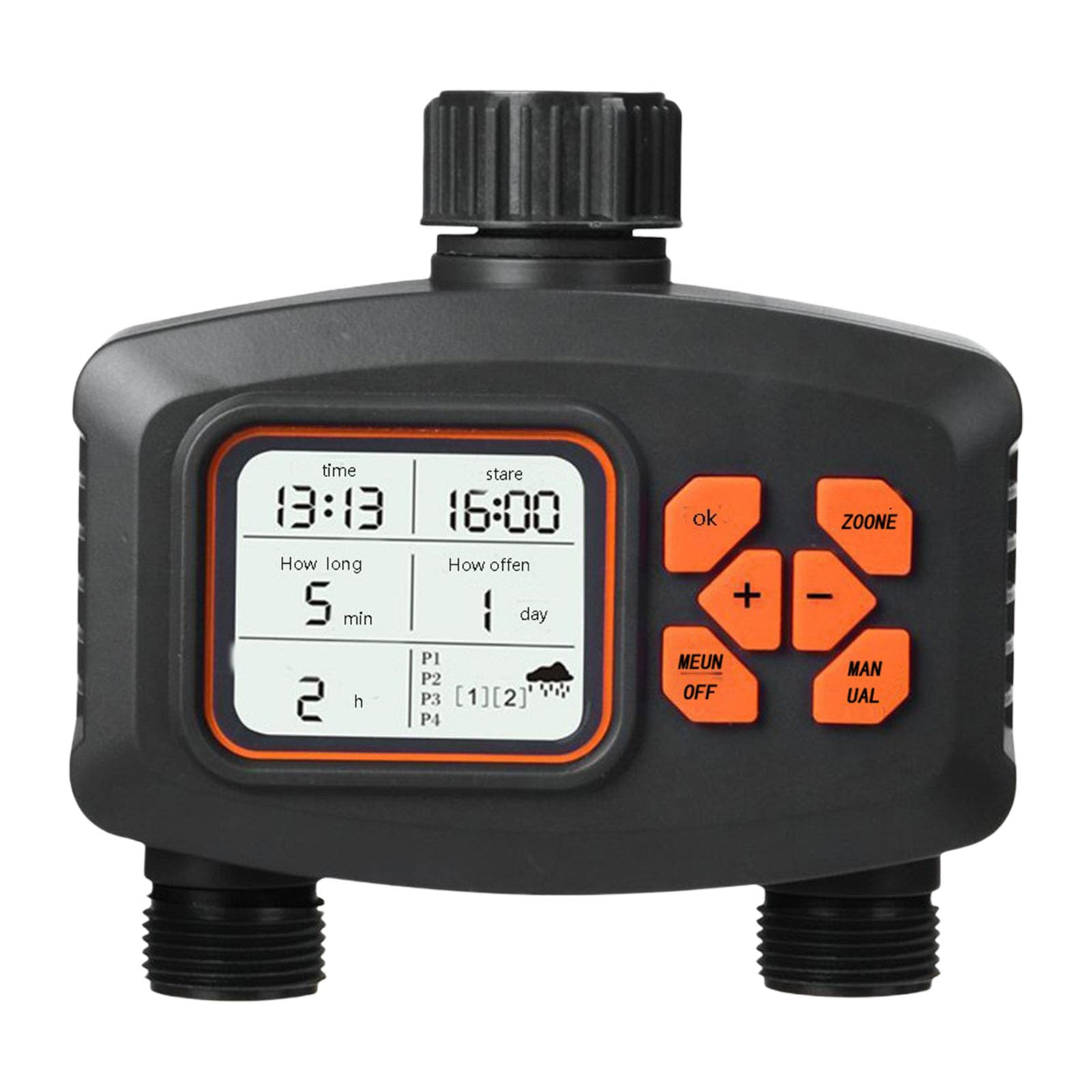 Jazuaiao Water Timer Digital Programmable Garden Lawns Tap Computer Hose Faucet Sprinkler Timer Irrigation Systems Controller Sprinkler For Garden Hose