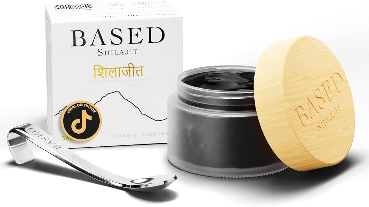 Based Shilajit | Pure Shilajit Resin with Max Potency, Energy & Immune Support for Men and Women | Rich in Fulvic Acid and 85+ Trace Minerals, 60 Servings
