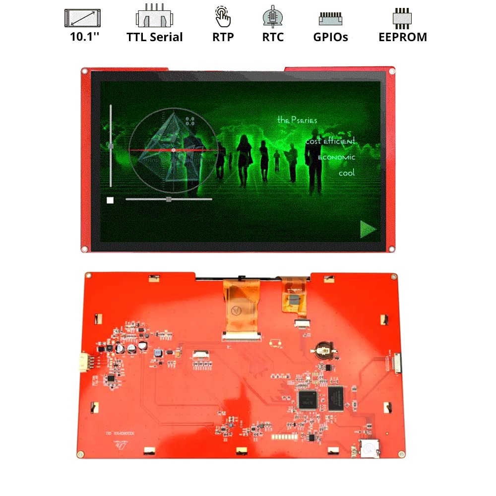 Nextion Intelligente Display 10,1" pollici Touch Screen Resistivo 1024x600 Seriale LCD-TFT Modulo Display HMI Supporta Audio Video NX1060P101-011R-I