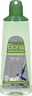Bona Multi-Surface Hard Floor Cleaner Spray Mop Cartridge - 34 fl oz - Unscented - Refillable - Residue-Free Floor Cleaning Solution for Bona Spray Mops - Stone, Tile, Laminate, and Vinyl Floors