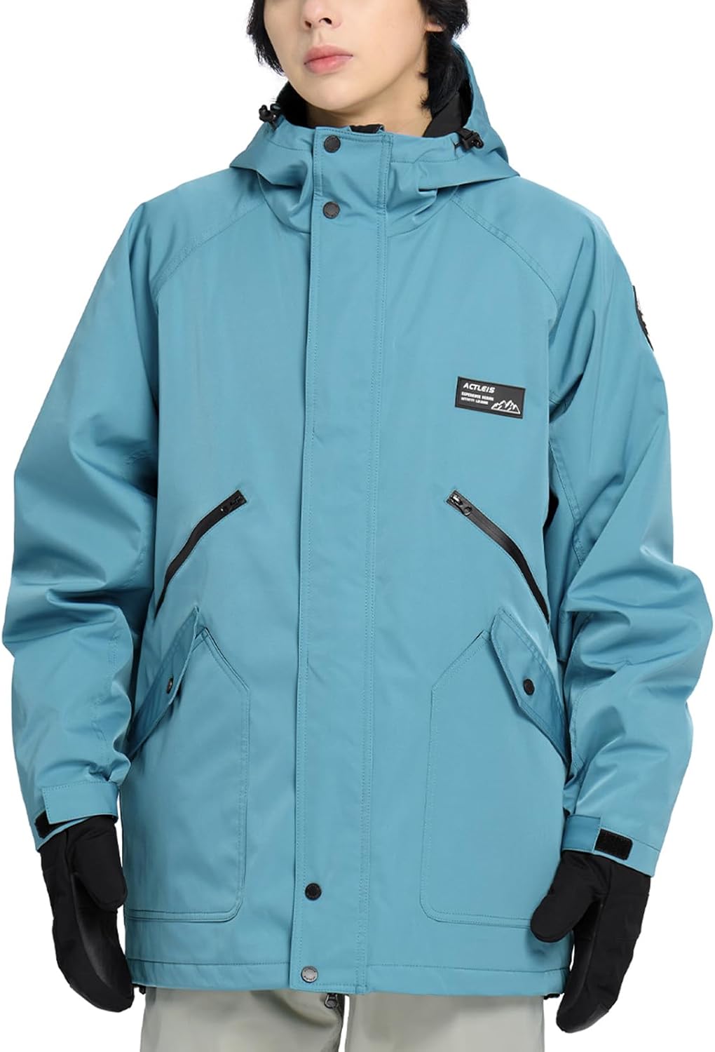 Actleis Men's Waterproof Snowboarding Jacket Winter Warm Windproof Ski Snow Coat With Hood