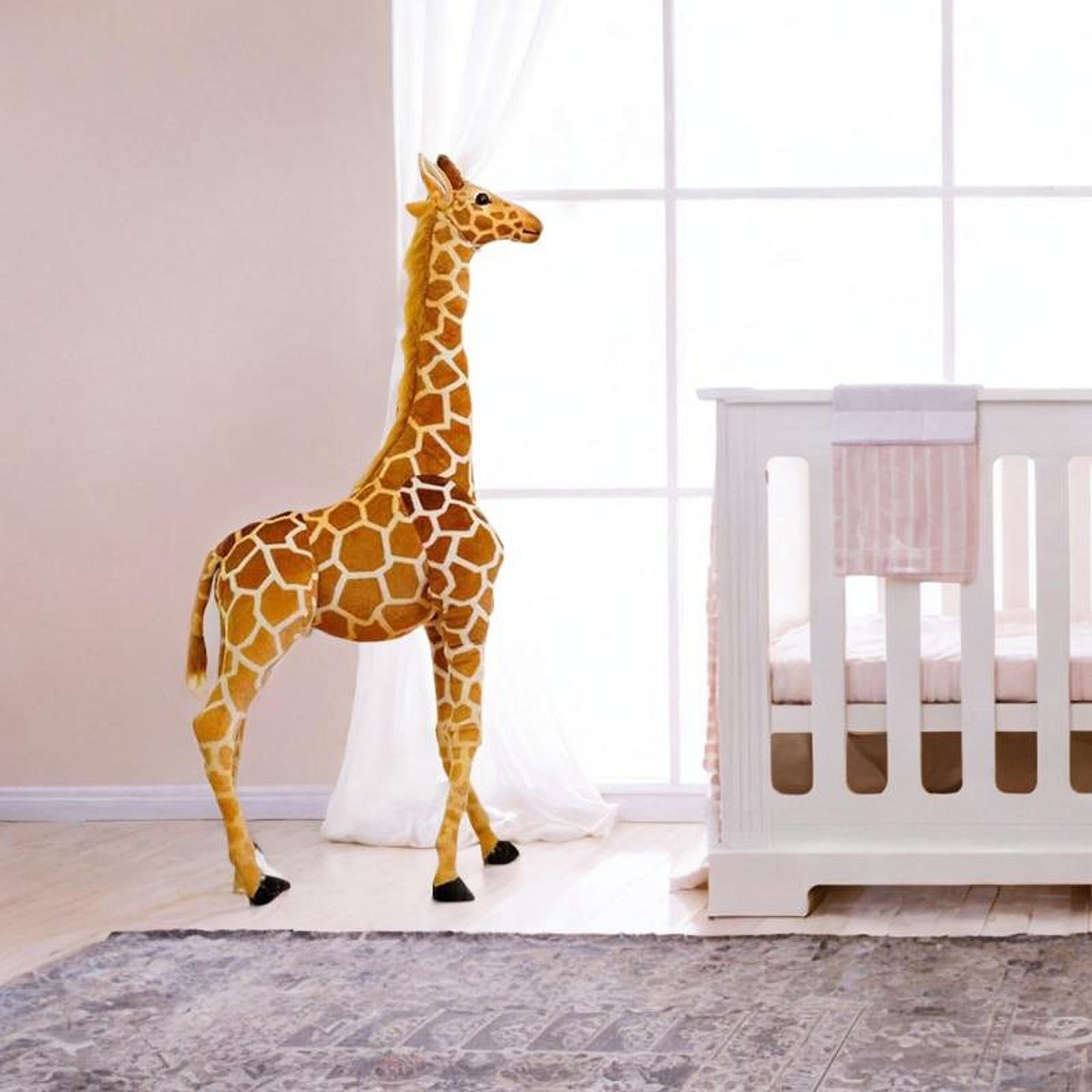 Peluche Girafe Douce Animal En Peluche Figurine Décorative Jouet Interactif Adapté pour Enfants Maison Fête, L