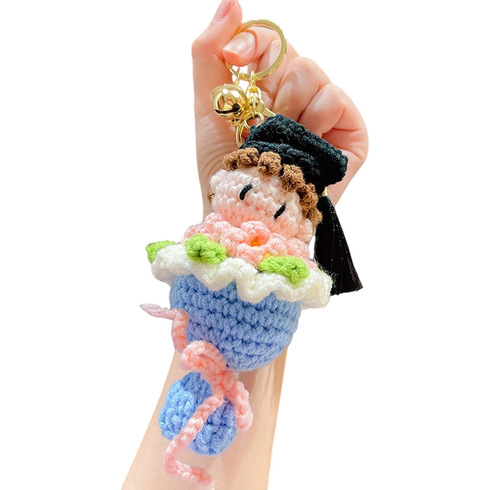 Tsophreniq Delicate Yarns Commencement Keepsakes Individualized Degree Gift Suitable As Party Giveaways or Individual Use Crochet Keyring