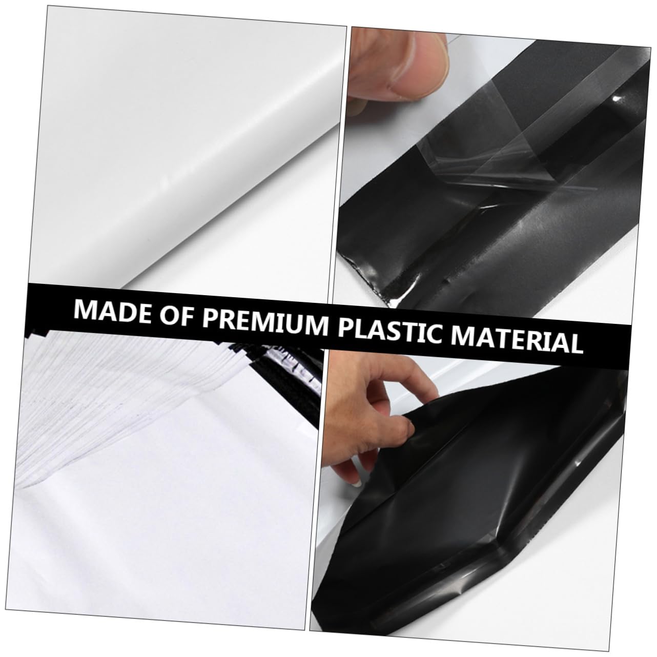 TEHAUX 100pezzi Buste Per Spedizioni Plastiche Sacchetti Autoadesivi Impermeabili e Resilienti Per Imballaggio Per Spedizioni Di Abbigliamento e Accessori Bianco