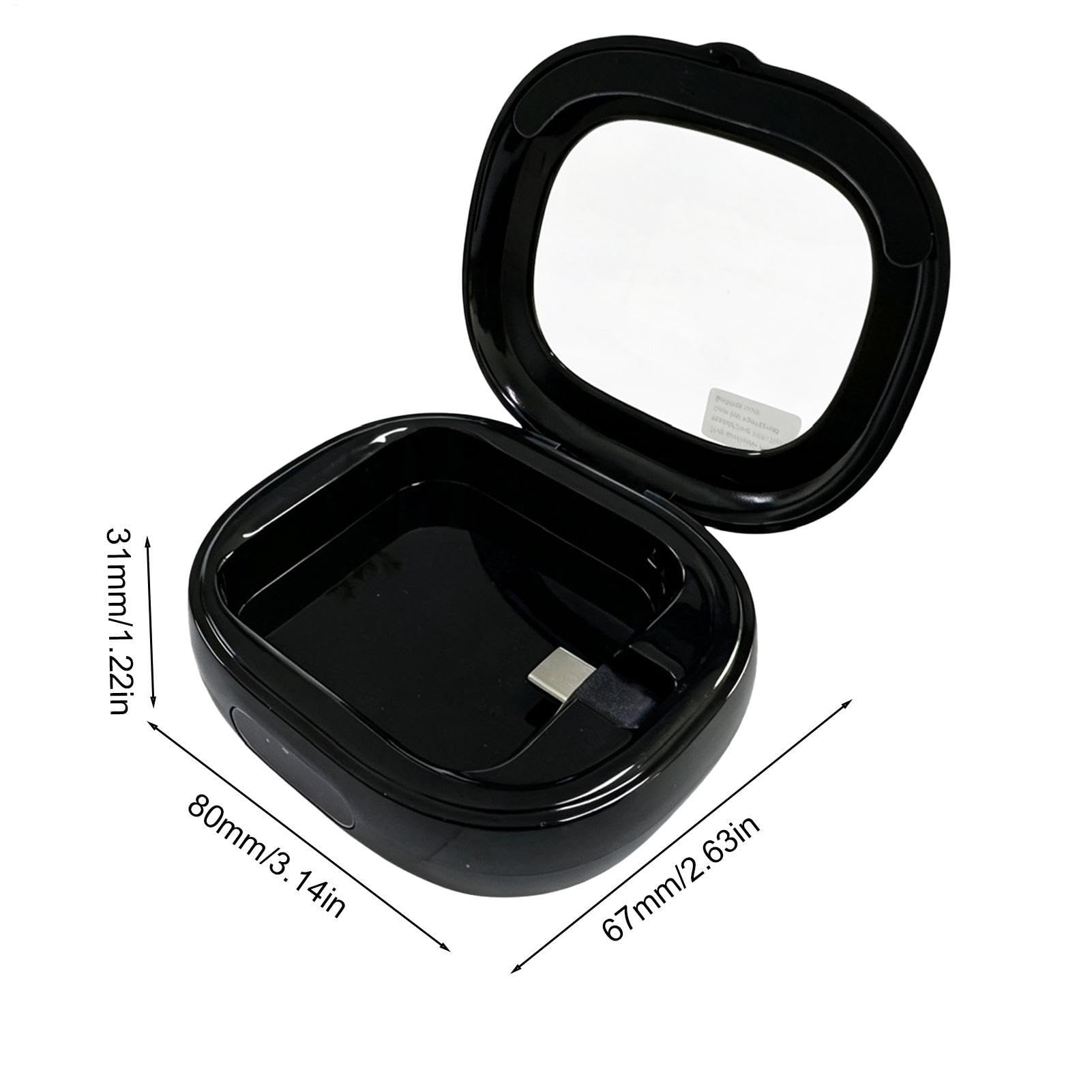 Dock Di Ricarica Anello Intelligente Con Coperchio Trasparente Display | Custodia Di Ricarica Wireless Per Smart Ring Per Viaggi Vacanze E Viaggio Di Lavoro Scuola Cas