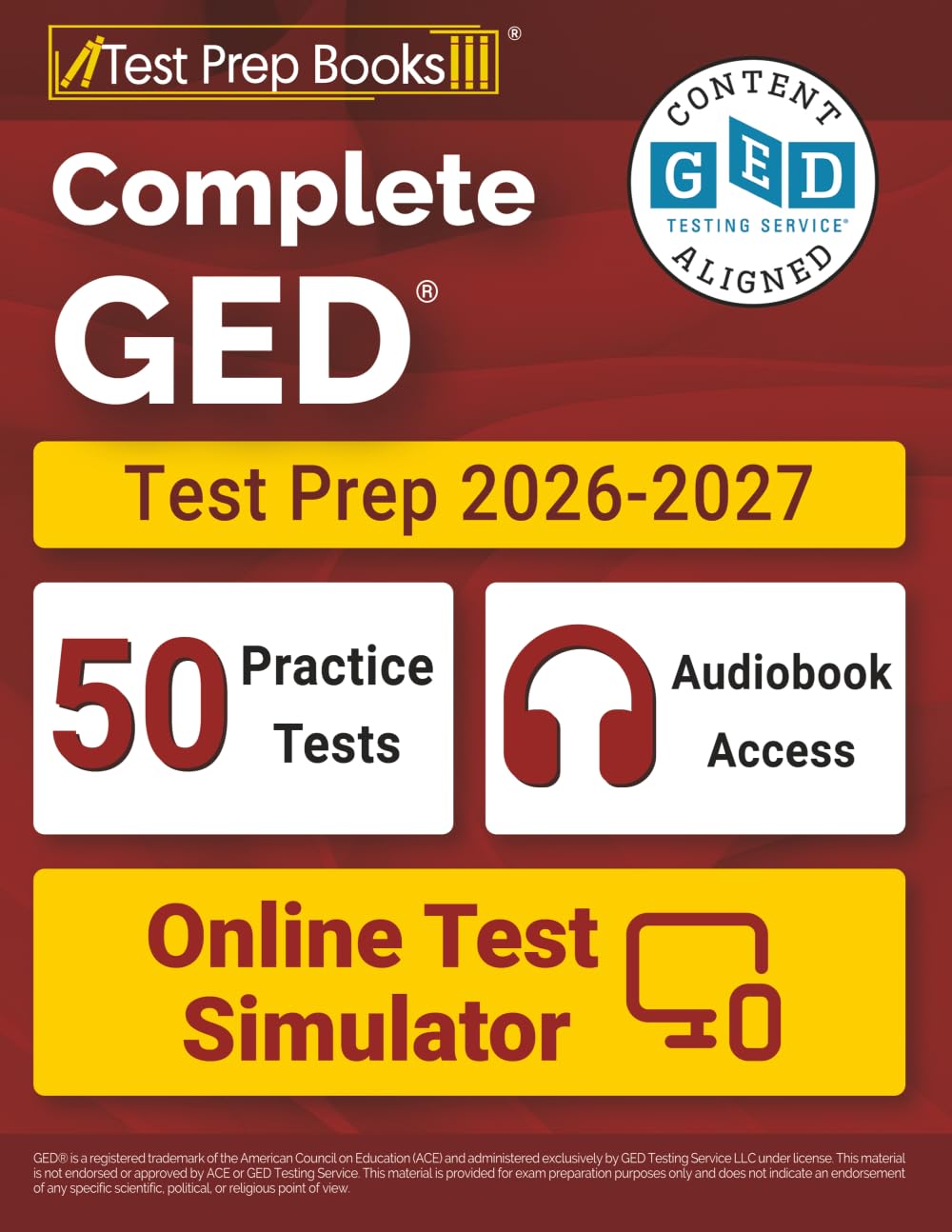 Complete GED Test Prep 2026-2027: All Subjects Study Guide + 50 Full-Length Practice Tests + Online Exam Simulator + Audiobook Access