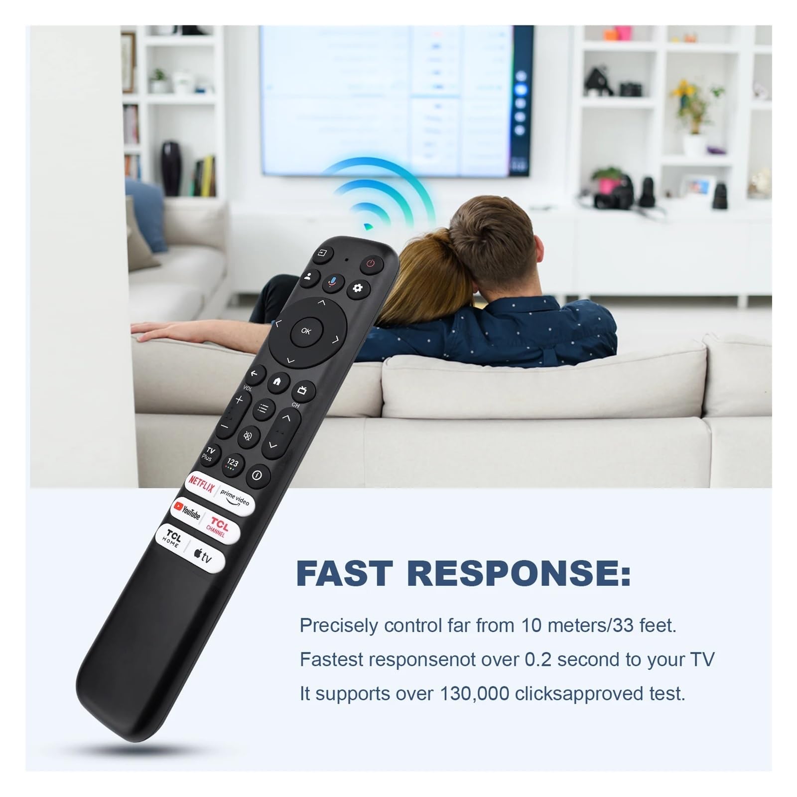 1 Unidad RC813-FMB1 RC813 FMB1 reemplazar Control Remoto por Voz Apto for TCL Google TV Mini 4K 8K LED LCD ULED OLED 50S546 43S446 50S446 55S446