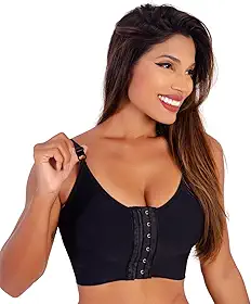 Sutiã Pós Cirúrgico Sem Costura Mamoplastia Silicone Reforço