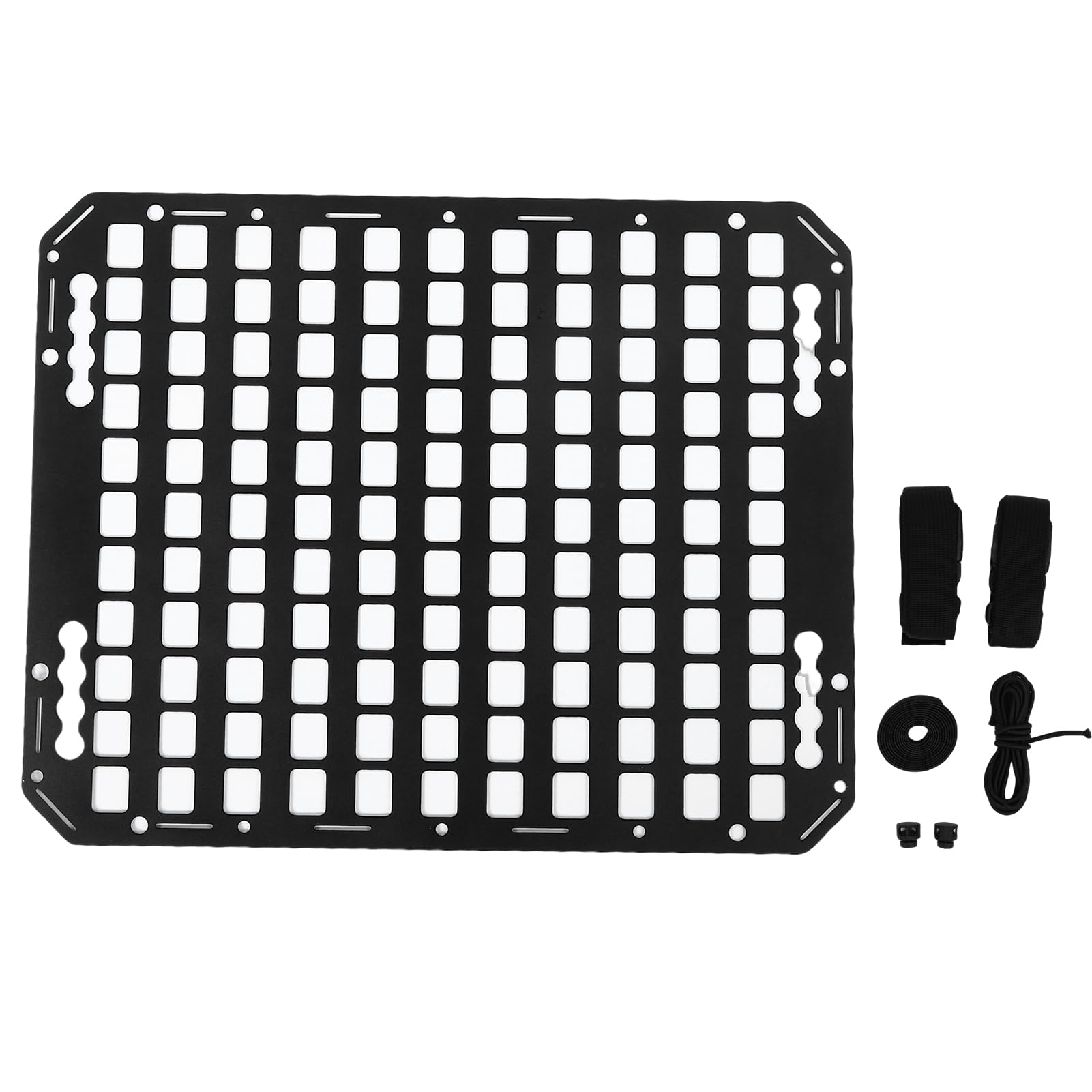 Fockety Panel Molle do skrzyni ładunkowej, aluminiowy organizer do przechowywania z elastycznymi klamrami linowymi, bagażnik sedanów, SUV-ów, pickupów, ciężarówek, kamperów i przyczep