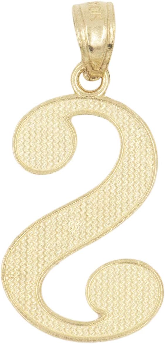 10k Gold Initial Pendant