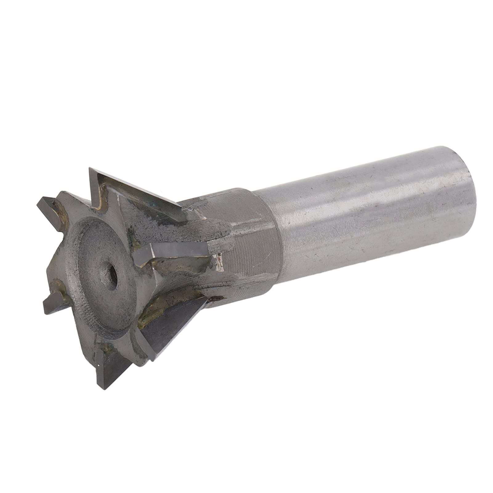 Fresa de cola de milano de 60 grados con vástago recto de 45 mm de diámetro, 6 ranuras, fresa de cola de milano para metales no ferrosos y acero