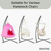 Vista 4 de AthLike - Soporte para columpio de hamaca, soporte en C para silla colgante, para exteriores, de acero sólido y resistente, solo la construcción