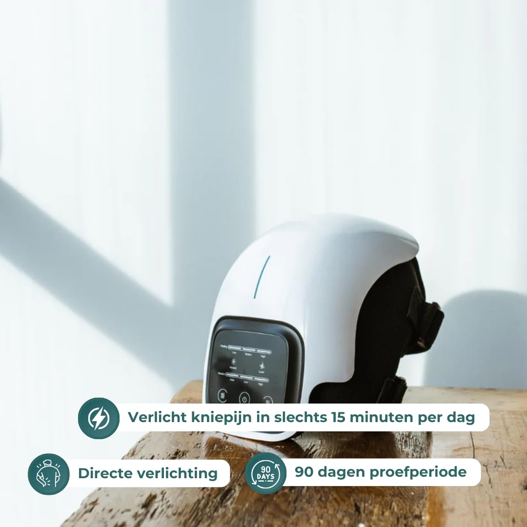ReliveX Kniemassager Kabelloses Knie-Massagegerät mit Infrarot-Tiefenwärme, Laser-Vibration zur Knieschmerzlinderung