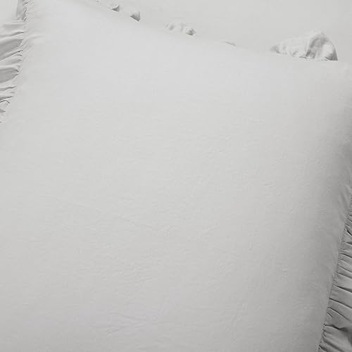 Miniatura 6 de Lush Decor Reyna Juego de funda de 3 piezas de edredón con volantes, tamaño matrimonialQueen, gris claro