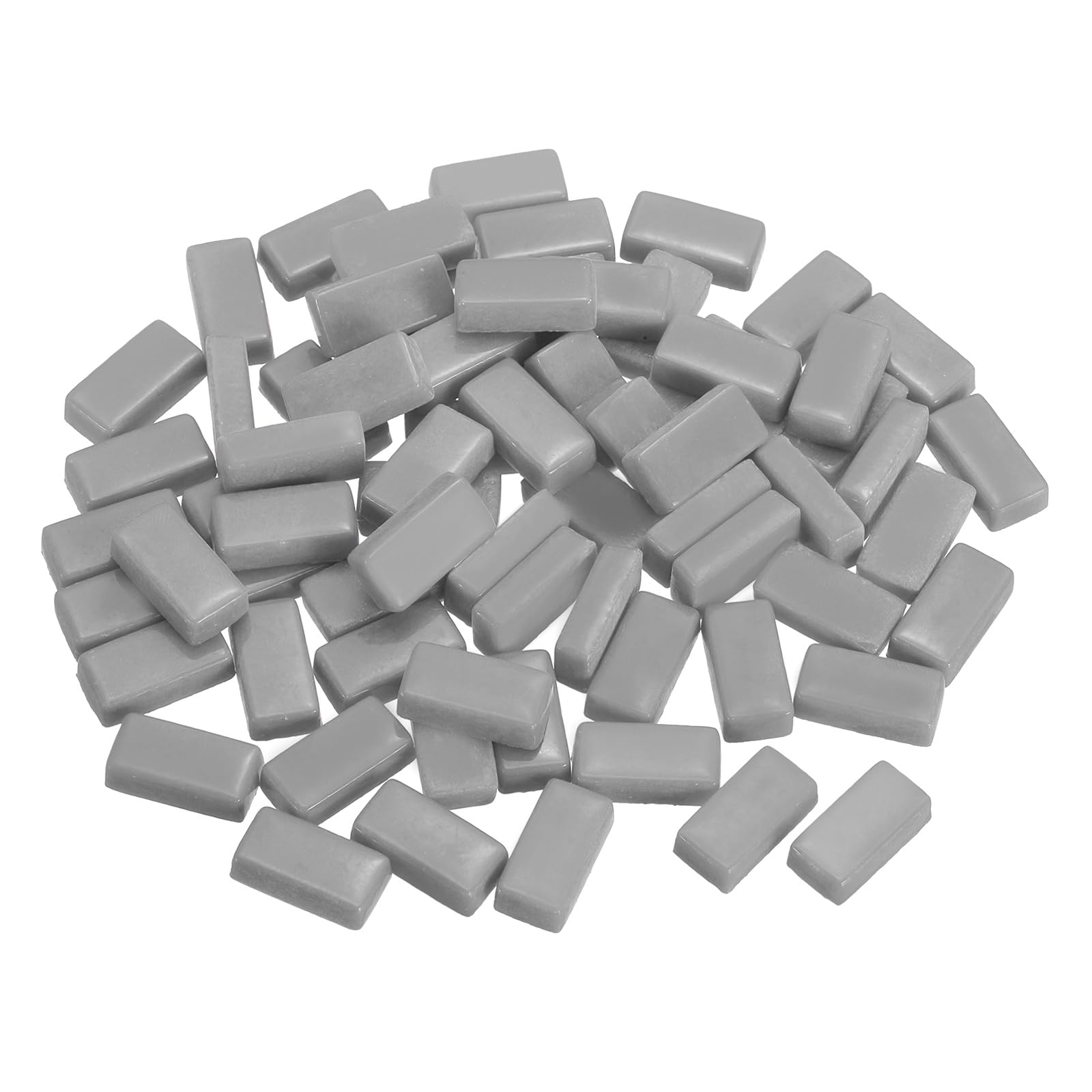 sourcing map 200g Rectangle Mosaic Tiles for Crafts, 0.4" x 0.8" Iridescent Mosaic Glass Pieces for DIY Art Making Supplies Home Decoration (Gray) — image 1