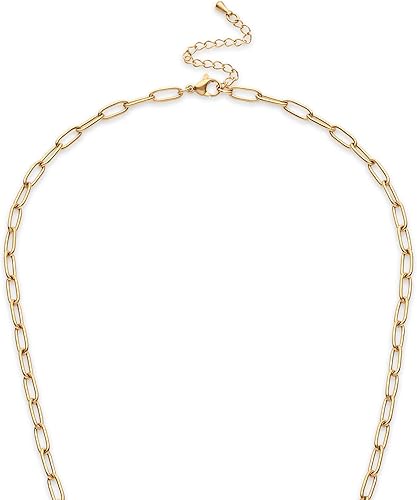 Miniatura 5 de Collar con clip de papel de piedra natal para mujer, mamá, hasta 7 piedras de nacimiento, collares personalizados personalizados en chapado en oro