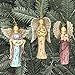 Faith Hope Love Angel Christmas Ornaments - Set of 3 - Handpainted - Vintage Christmas Decorations Each Measures 4
