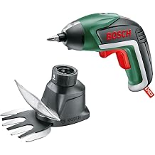 Bosch IXO5 Cordless Electric Screwdriver, Forward and Reverse Switching, LED Light 10 Bits with Charger + Gardening Trimmer Adapter Set