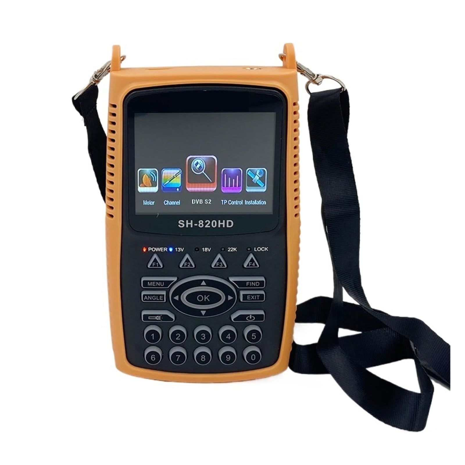 Buscador de satélite Digital DVB-S2 medidor de Intensidad de señal con Pantalla LCD CCTV AHD TVI CVI probador de cámara Pantalla LCD(820HD-S2-T2)