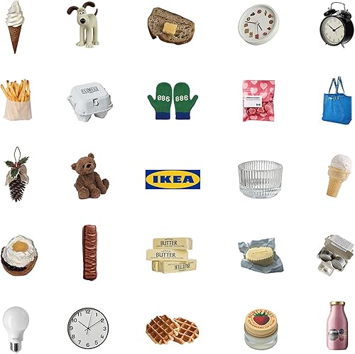 Miniatura 8 de Eikecy - Calcomanías para alimentos, 50 unidades, lindas calcomanías para niños, adolescentes, adultos, decoración del hogar, vinilo impermeable