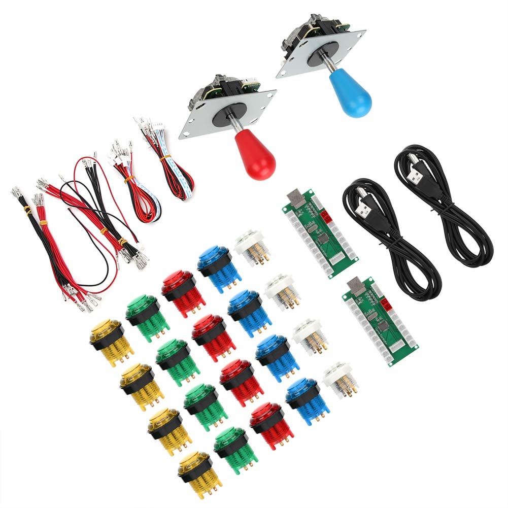 Juego de Botones de Luz DIY Game Rocker para Win7/ - Botón de Inicio para - Ideal para Entusiastas de los Juegos (#1)