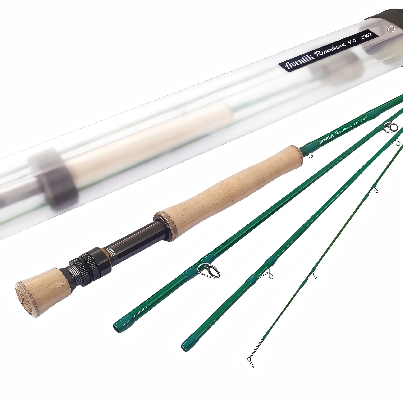 Aventik Fly Fishing Riverbend Series Fly Rod IM8 Graphite Blank 0/1/2/3/4/5/6/7/8 wt Rods, 6/7/8/9/10ft Lightweight Fly Fishing Rod Medium Fast Action