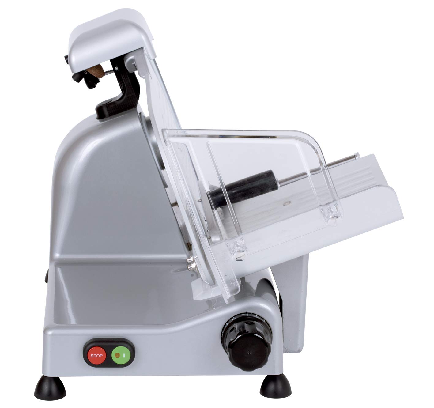 RGV Affettatrice 22 Lusso GS Silver -Ø220 mm, Motore Ventilato 140 W, Affilatoio Fisso, Lama in Acciaio Temprato, Argento