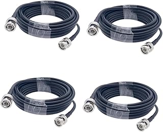 UKCOCO 4Pcs Bnc Linha Pública Cabo Coaxial Cabo Coaxial Equipamento Rf Cabo Bnc Cabo Rg Conector Coaxial Cabo De Vídeo Fio Catv Fio De Cabo Rg58 Fio Bnc Macho Cabo Crimpagem Linha De