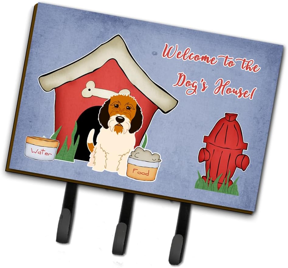 Caroline's Treasures BB2833TH68 Dog House Collection Petit Basset Griffon Veenden Leash or Key Holder, Wall Hooks, Key Hooks Holder, Coat Rack Wall Mount, Coat Hooks, Hooks for Hanging Keys, Towels, A