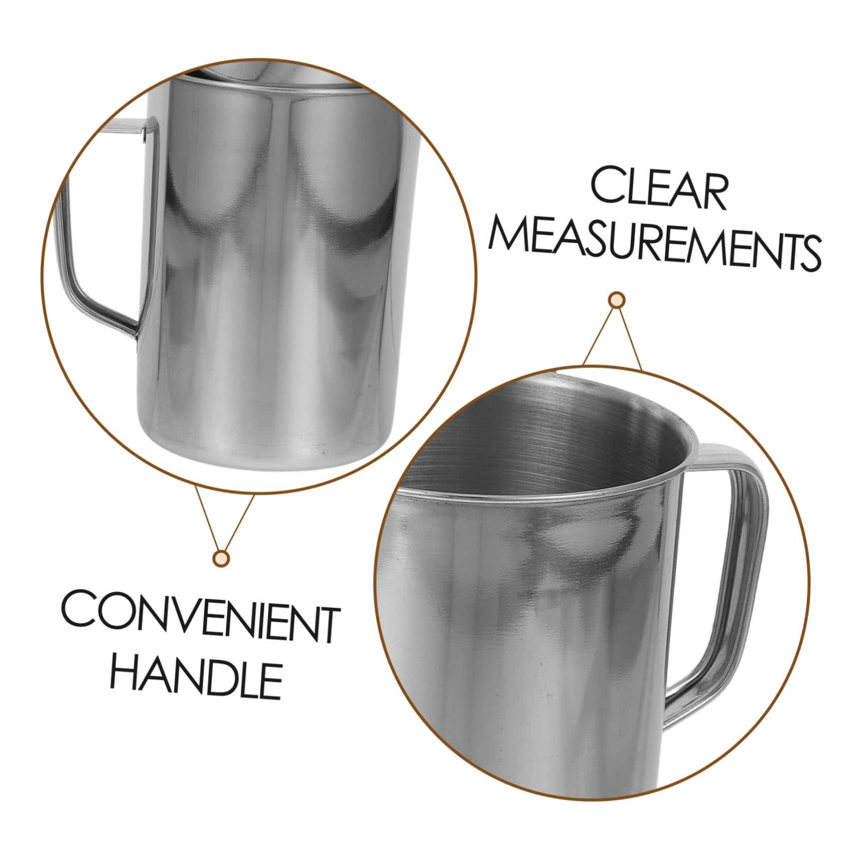 Tazas 1000ml 500ml Acero Inoxidable Medidoras 2 Piezas