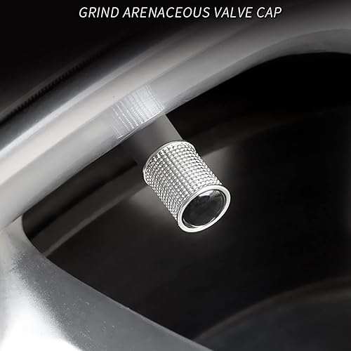 Miniatura 7 de Acespeed 4 tapas de metal para válvula de neumático de automóvil, tapas de vástago de válvula de neumático con bandera de Puerto Rico, tapas de