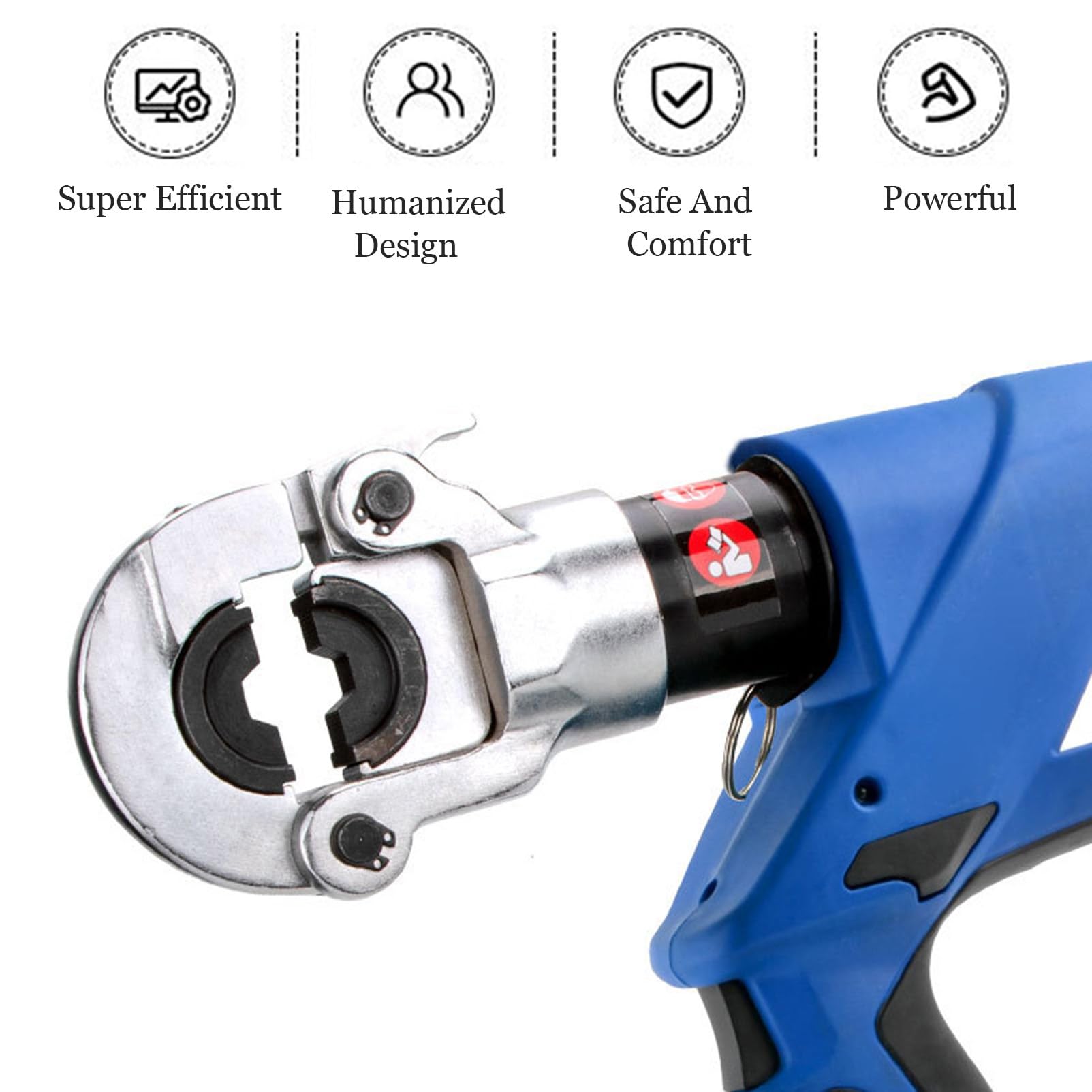 Pinza Crimpatrice Idraulica Elettrica Ricaricabile Pinza a Crimpare Ricaricabile Pinza a Crimpare per Cavi Alimentata Batteria Pinza a Crimpare,300