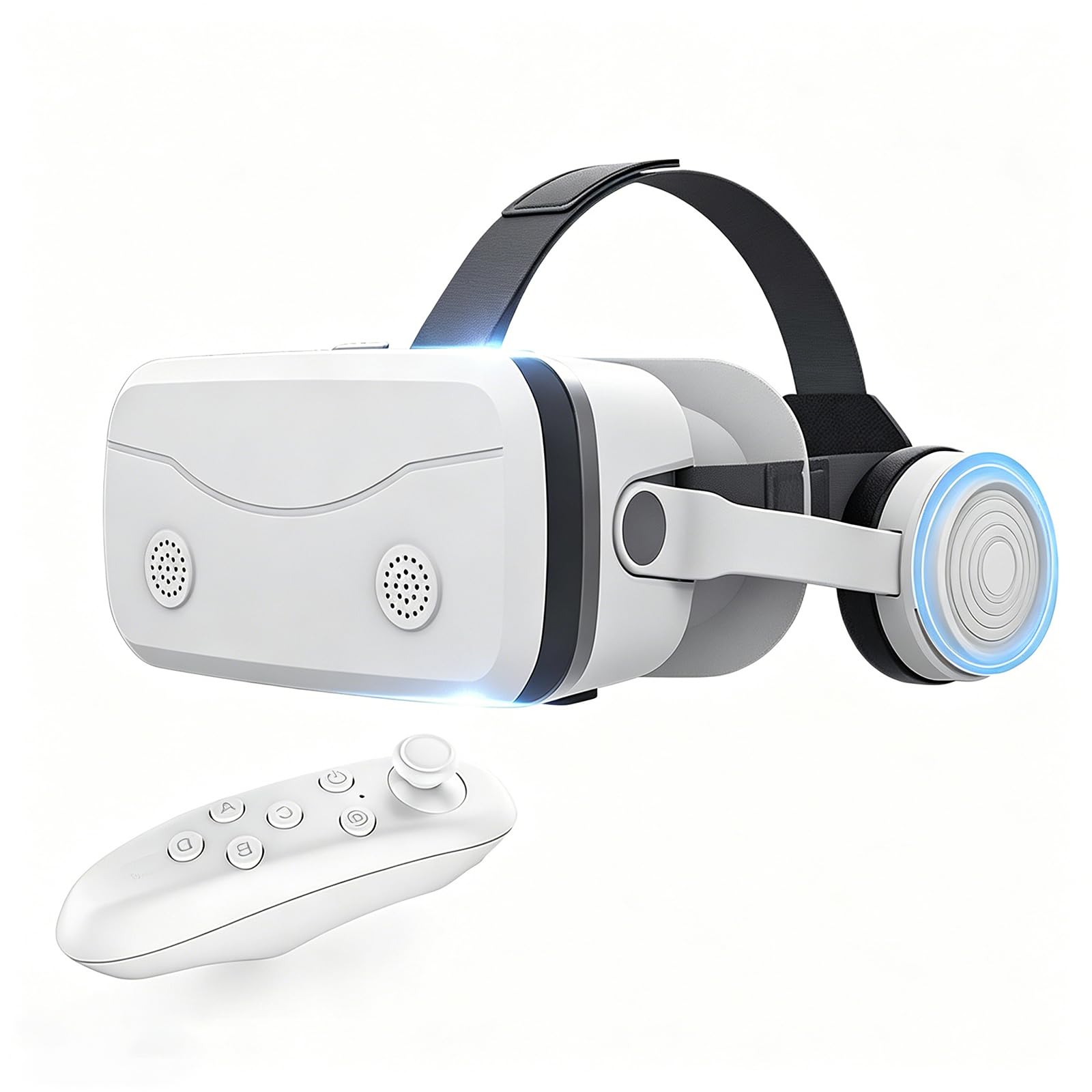 Auriculares Realidad Virtual 3D, Auriculares Realidad Virtual Todo En Uno para TeléFonos MóViles Compatibles con Smartphones Y Otros Dispositivos MóViles, Pantallas 4,7-7,2 Pulgadas,White