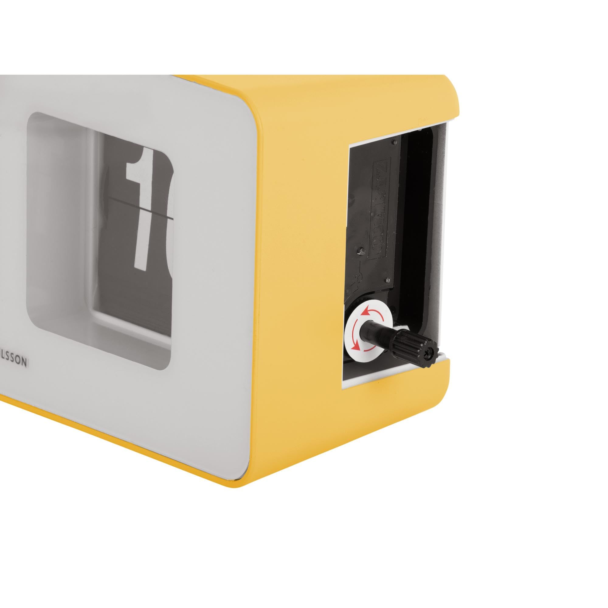 Karlsson Wall/Table Clock Funky Flip Flip Giallo brillante