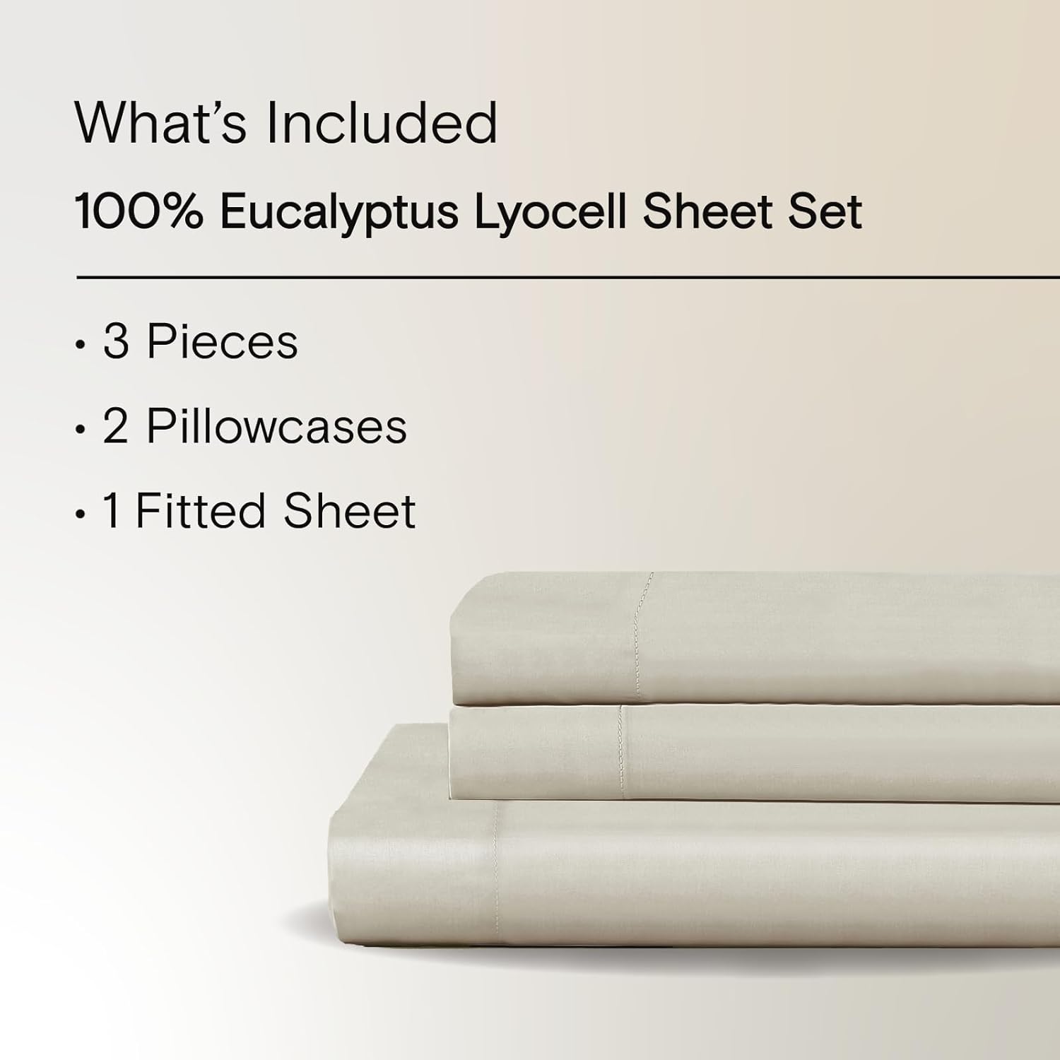 Sijo AiryWeight Tencel Sheet Set, 100% Lyocell Derived from Eucalyptus, Buttery Soft, Architectural Digest Best Cooling Sheets Winner - 3pc - 2 Pillowcases 1 Fitted (Fog, Queen) - Image 2