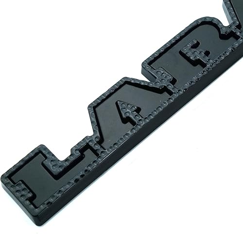 Miniatura 6 de 1 emblema de Laramie 2019 2020 insignia 3D de placa de identificación trasera de repuesto para 1500 2500 68282678AB (gris negro)