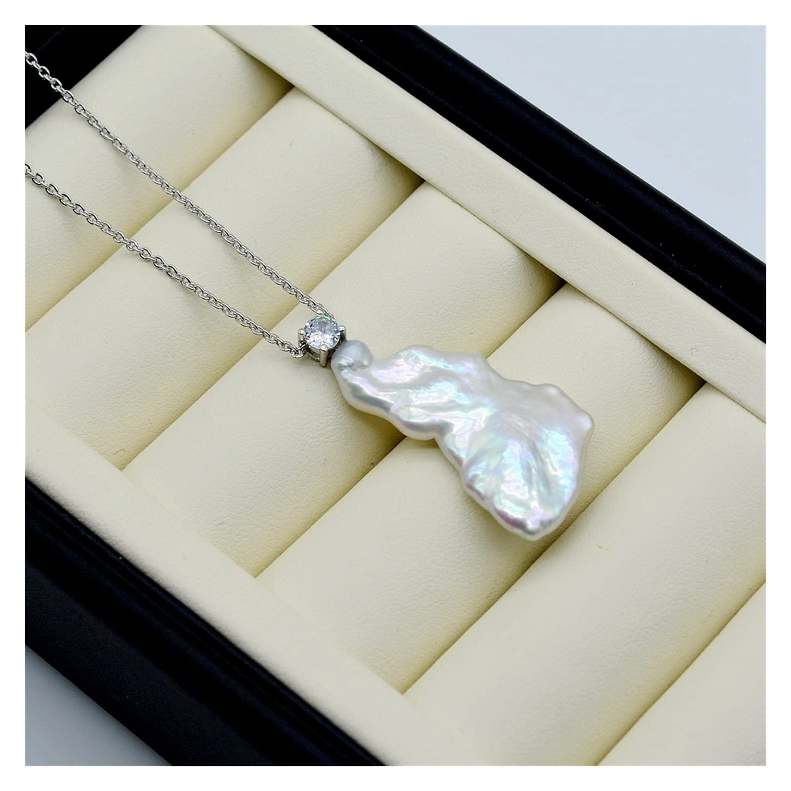 Collane barocche di moda Perle d'acqua dolce naturali Forma irregolare Pendenti di collana in argento 925 Gioielli da donna Regali di moda soddisfare Collane da donna