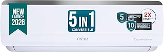 ONIDA 1.5 Ton 3 Star, New Star Rated, Inverter Split AC (Copper, Convertible 5-in-1, Fast Cooling at 55 °C, Deep Frost Clean, Turbo Flush Technology, IR193OMSE,White)