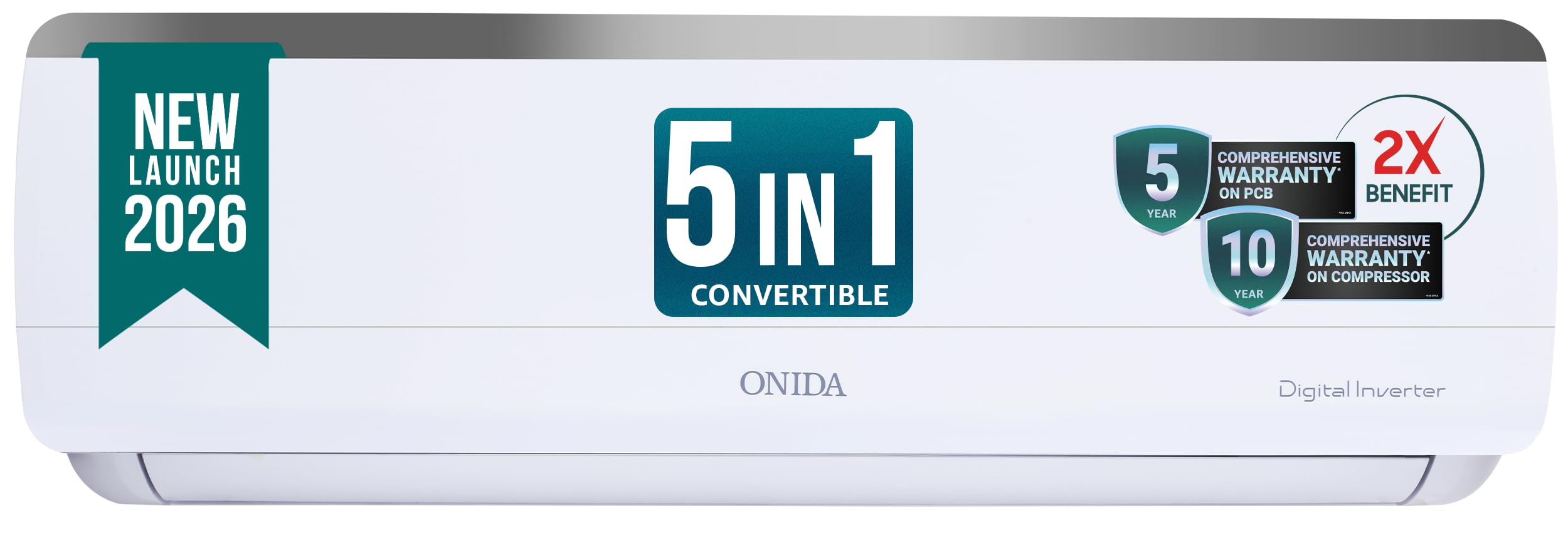 ONIDA 1.5 Ton 3 Star, New Star Rated, Inverter Split AC (Copper, Convertible 5-in-1, Fast Cooling at 55 °C, Deep Frost Clean, Turbo Flush Technology, IR193OMSE,White)-image-5