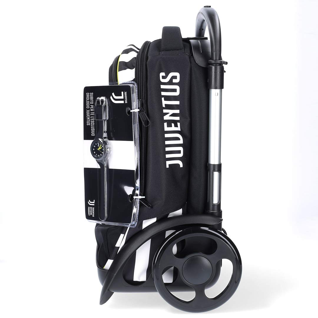 JUVENTUS Trolley Modulare Tyre - Collezione Scuola 2020/2021-100% Originale - 100% Prodotto Ufficiale - Orologio in Omaggio - Dimensioni: 39 x 58 x 28 cm