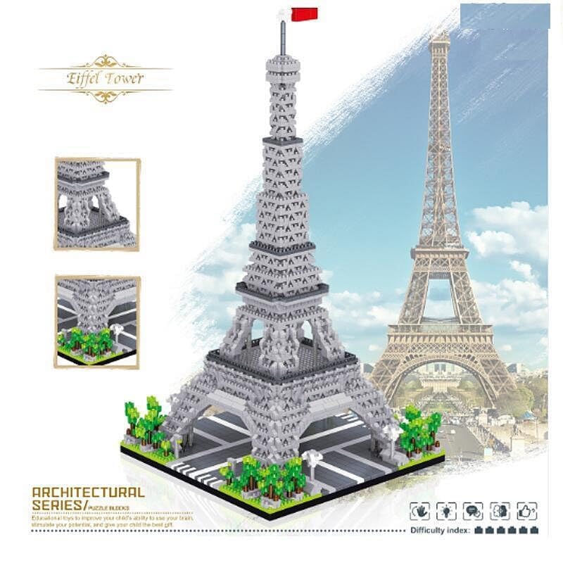 Image of Bestie toys Building Blocks Architecture Eiffel Tower Micro Mini Block Set World Famous Architectural Model 3D Puzzle Toys Gifts for Kid and Adult 3000 Pieces