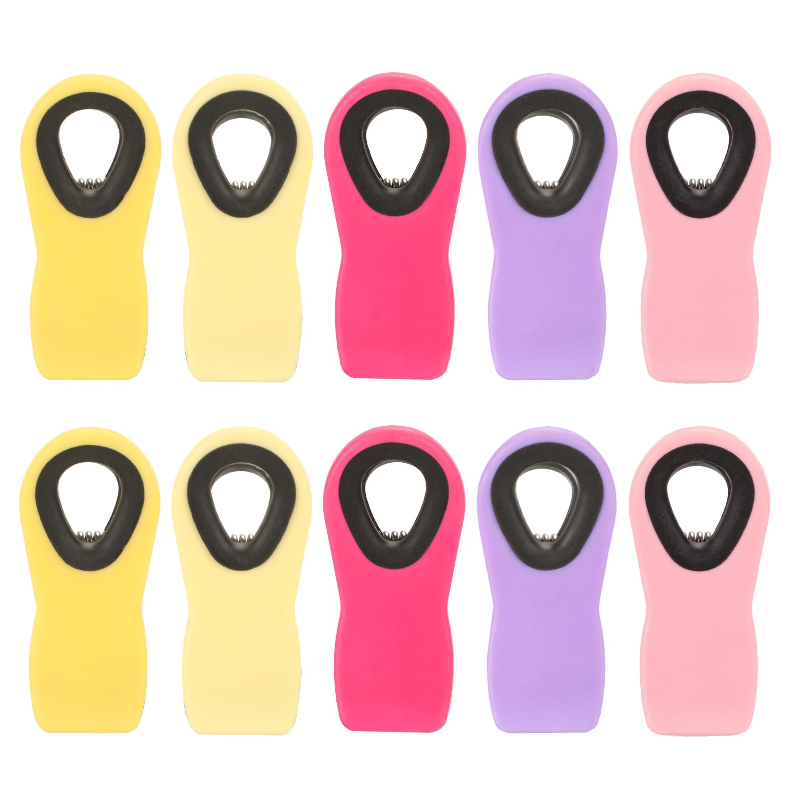 Chip Clips Bread Clips Bag Clips Magnetic Clips Chip Clip Chip Clips Bag Clips Food Clips Clips for Food Packages Chip Bag Clip (10pcs Light Yellow)