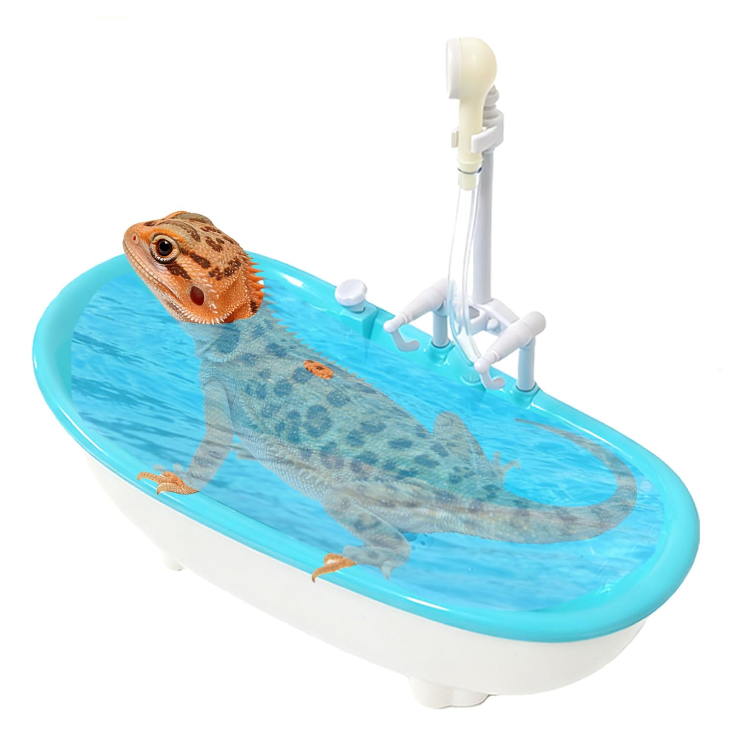 Photo 1 of kaiwankalo Bearded Dragon Pool with Water Fountain, Reptile Bath Tub