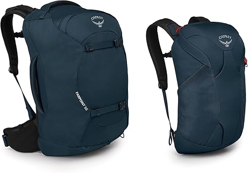 Miniatura 9 de Osprey Farpoint - Mochila de viaje para hombre de 55 litros, color azul Muted Special