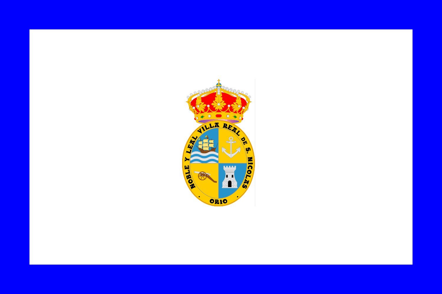 Drapeau large Orio blanca taille 2 ou 3 avec finitions ribeteada de qualité