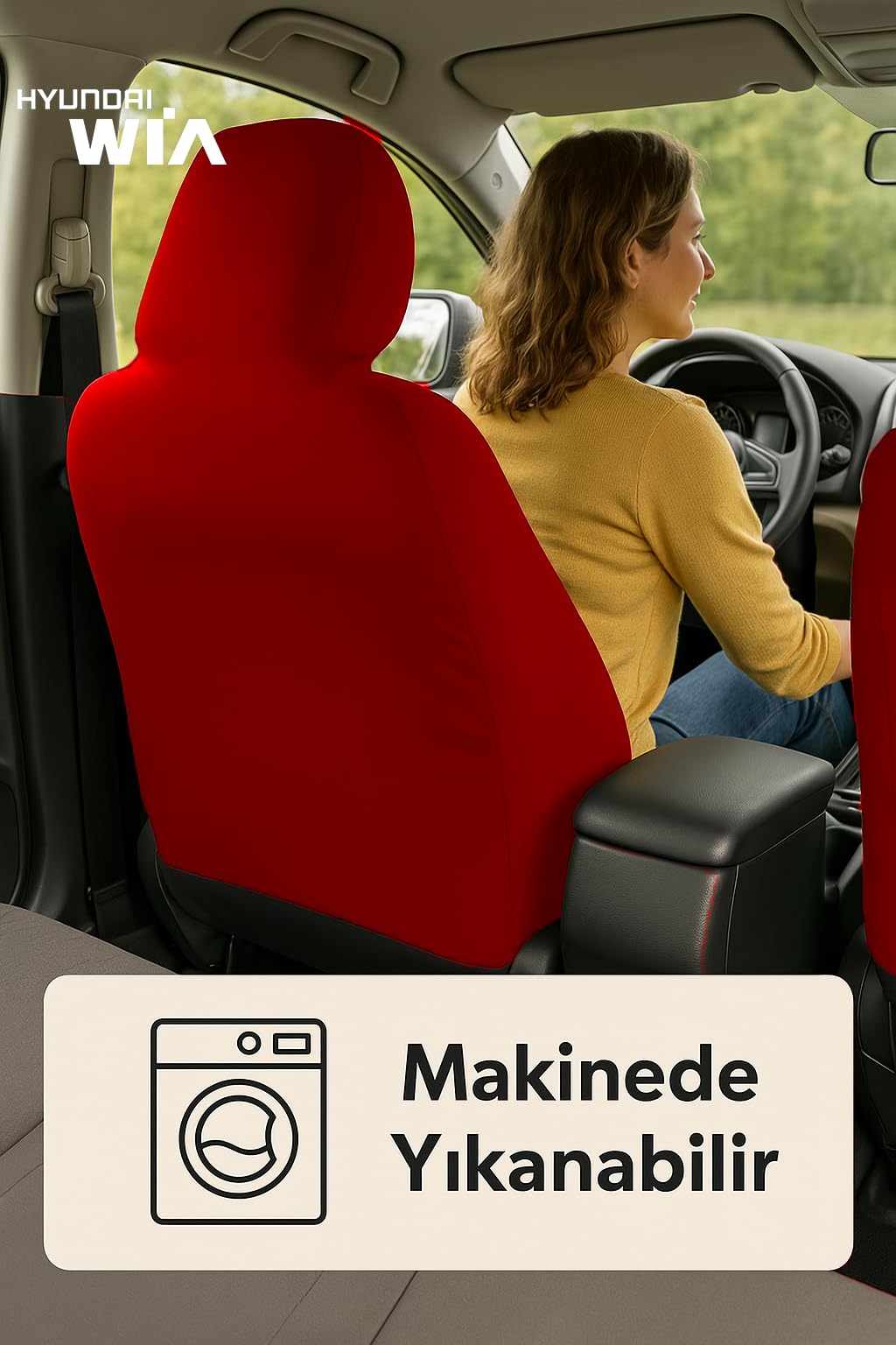 Konfor ve uyumu bir araya getiren Hyundai Getz ile uyumlu oto koltuk kilifi size ozel Kırmızı