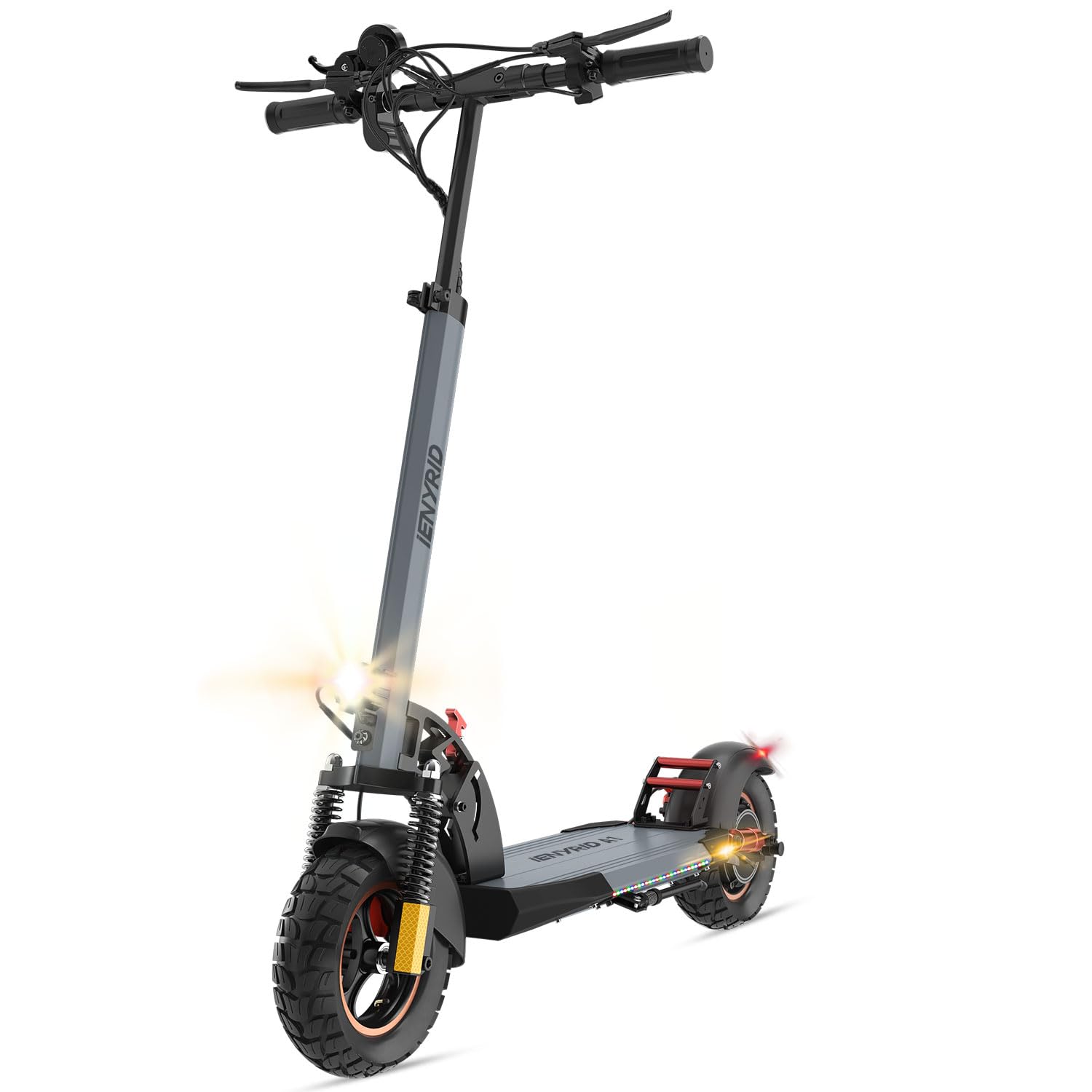 A1 Adults Electric Scooter, E Scooter for Commuting with 800W Motor, 25-40km Range, 20mph Top Speed, 10'' Pneumatic All-Terrain Tires, Wide Pedal,